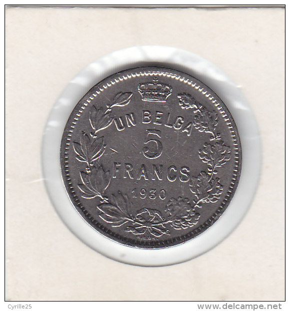 UN BELGA-5 FRANCS Nickel 1930 FR Pos B - 5 Francs & 1 Belga