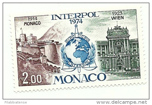 1974 - Monaco 966 Interpol           ----- - Police - Gendarmerie