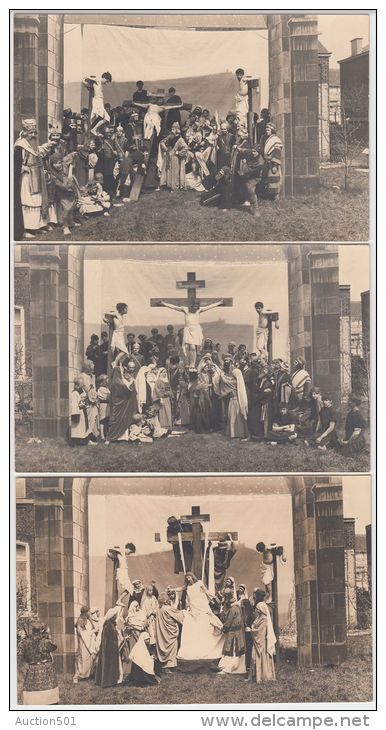 19157g LA PASSION - Marcinelle? - Série 9 Cartes Photo - Jésus