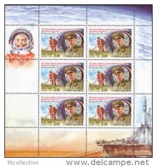 Russia 2001 40th Anniversary Of First Long Manned Space Flight Astronaut G. Titov People Military M/S Stamps MNH Mi 932 - Collections