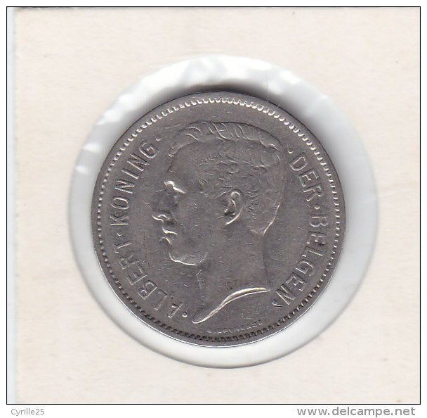 EEN BELGA-5 FRANCS Nickel Albert I 1932 Pos A - 5 Francs & 1 Belga