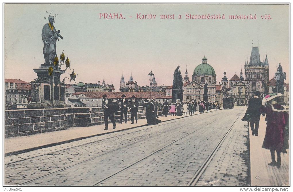 19252g PRAGUE - Karluv Most - Staromëstská  Mostecká Vëz - Colorisée - Tchéquie