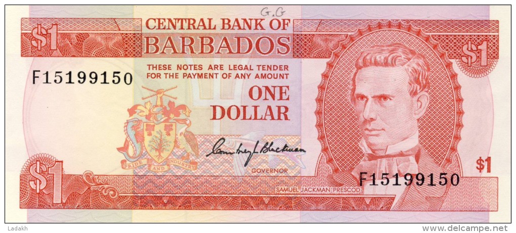 BILLET # BARBADE # 1 DOLLAR  # 1973  # PICK N° 29 - Barbados