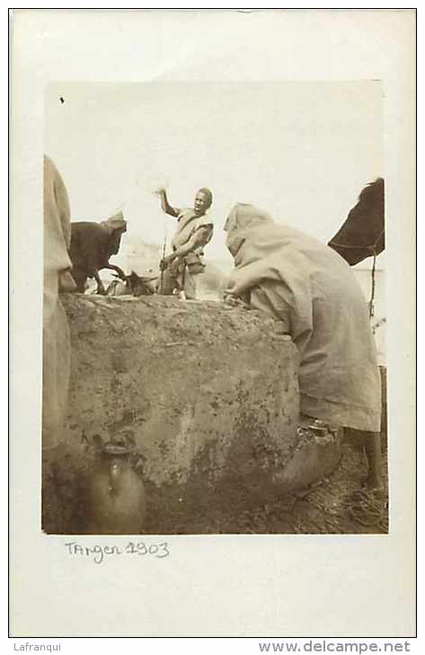 Maroc - Ref A60- Carte Photo - Tanger 1903 -carte Photo  Bon Etat - - Tanger