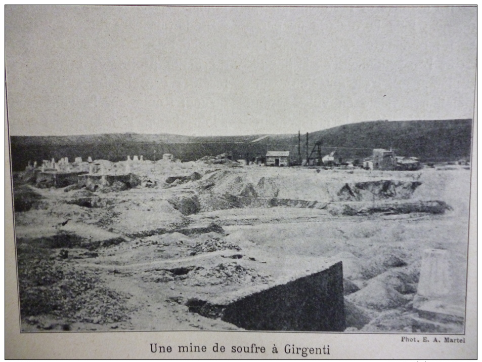 Italie , Une Mine De Souffre A Girgenti , édition Bong , Circa 1911 - Documentos Históricos