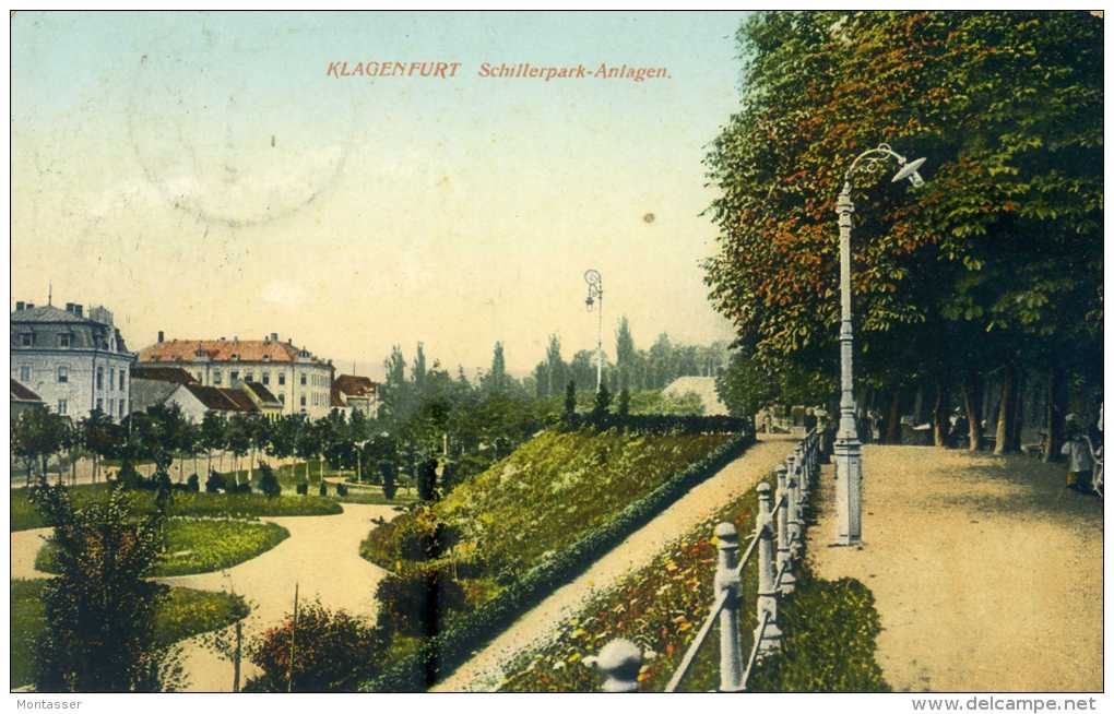 KLAGENFURT. Schillerpark. Posted For TRIESTE 1912. - Klagenfurt