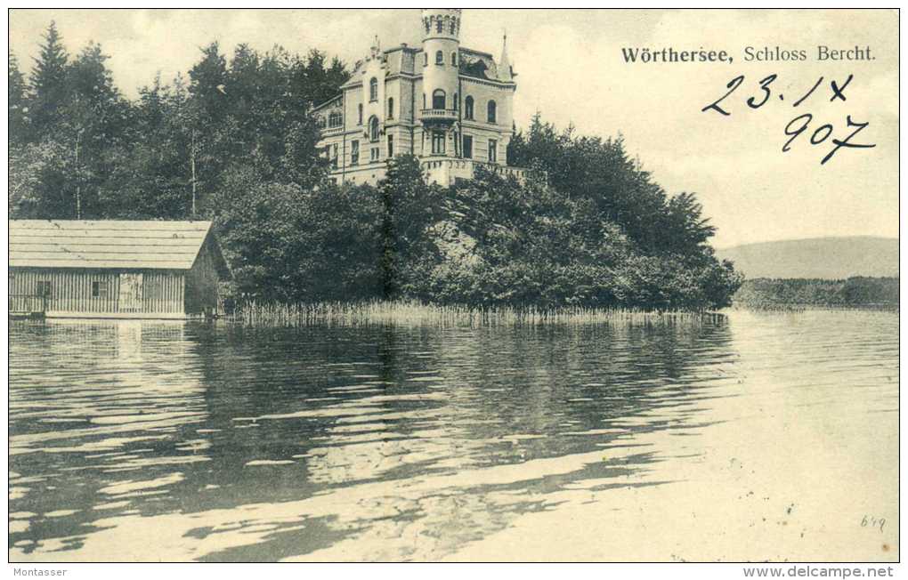 KLAGENFURT. Worthersee. SCHLOSS BERCHT. Posted For TRIEST 1907. - Klagenfurt