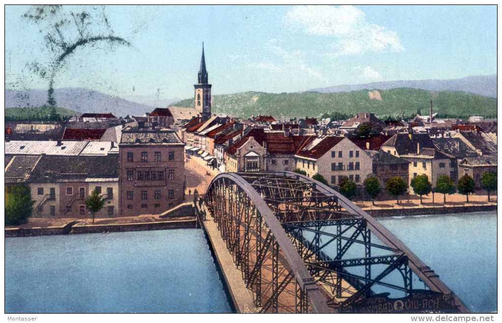 VILLACH. Panorama. Posted For TRIEST 1908. - Villach