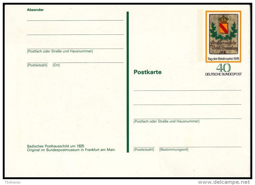 Germany  BRD 1978, Postal Stationery Mint - Cartoline - Usati