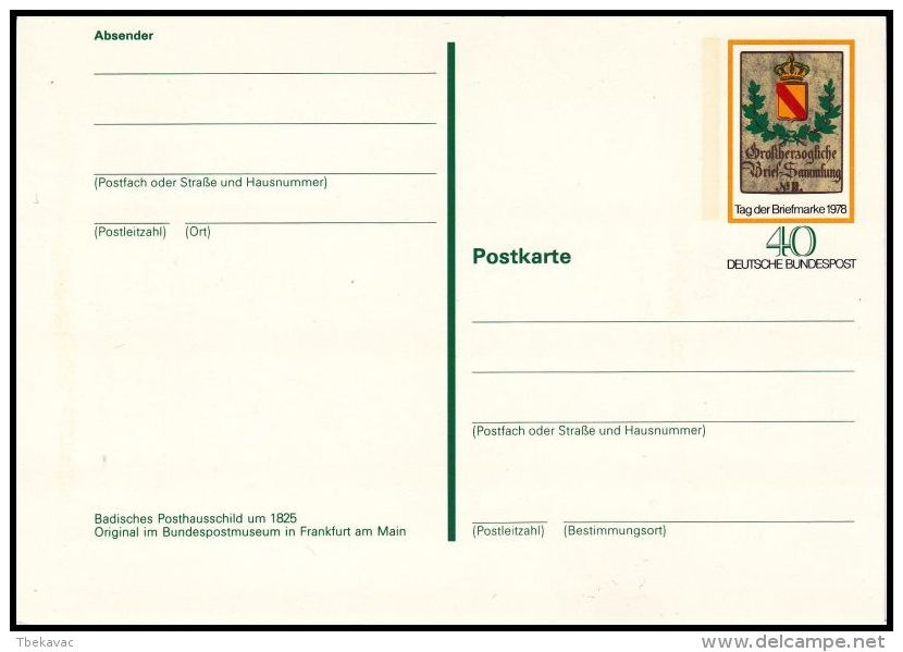 Germany  BRD 1978, Postal Stationery  Mint - Cartes Postales - Oblitérées