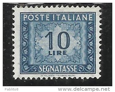 ITALY REPUBLIC ITALIA REPUBBLICA 1955 1981 TASSE TAXES 10 LIRE STELLE SEGNATASSE MNH - Impuestos