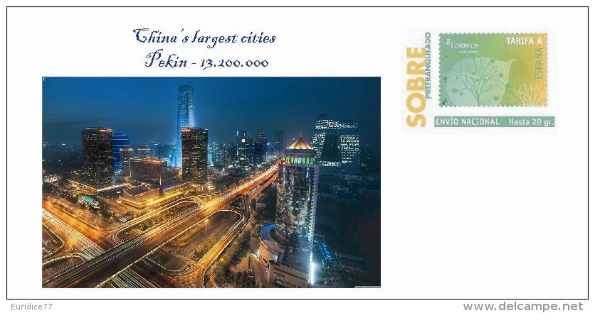 Spain 2013 - China's Largest Cities - Pekin Special Cover - Géographie