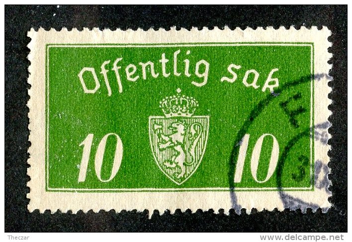 3580x)  Norway 1933 - Sc# O-12 ~ Used - Oficiales