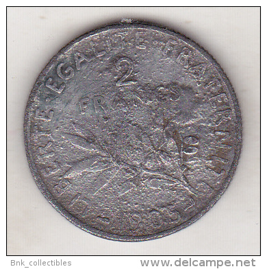 France 2 Francs 1905 , Fake Coin - FAUX D'EPOQUE - Variétés Et Curiosités