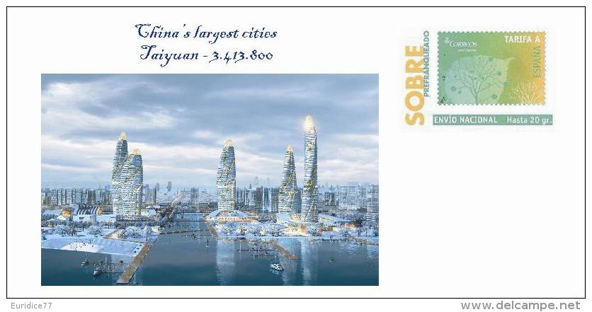 Spain 2013 - China's Largest Cities - Taiyuan Special Cover - Geographie