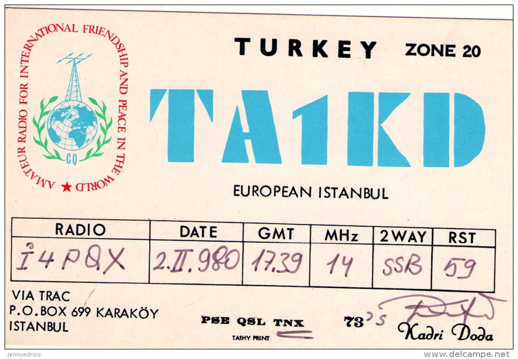 ISTANBUL   ,  QSL  ,  Radioamatori  * - Radio