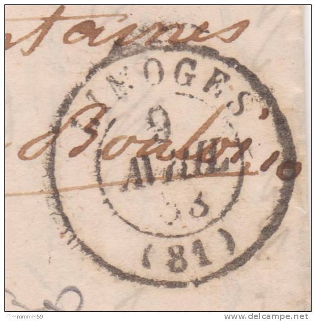 LT3420  N°10a Bleu Foncé/Lettre, Oblit  PC 1730 LIMOGES(81), Bonnes Marges - 1852 Luis-Napoléon