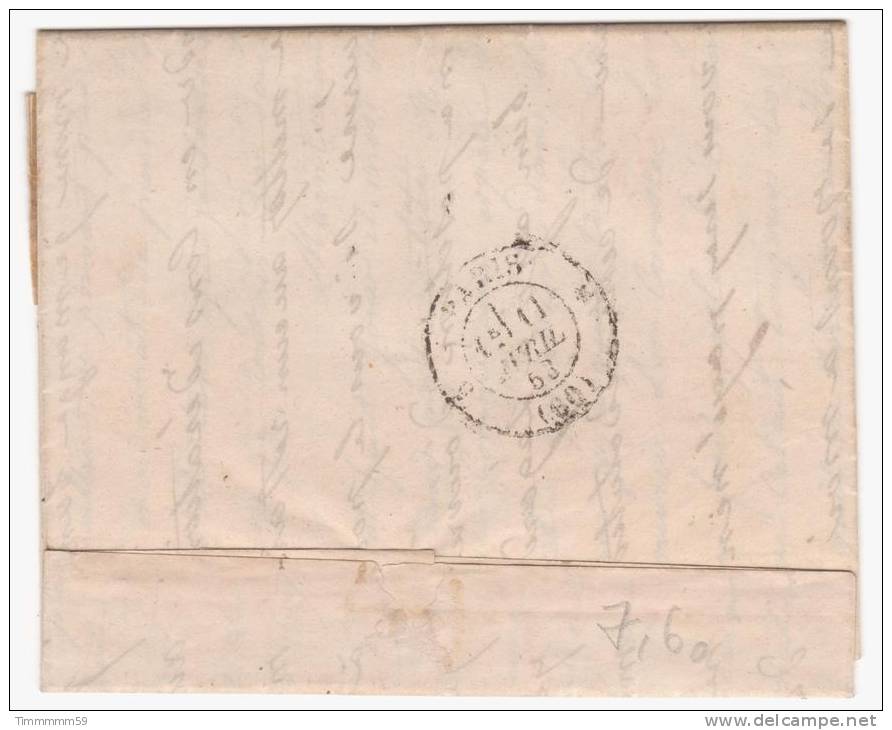 LT3420  N°10a Bleu Foncé/Lettre, Oblit  PC 1730 LIMOGES(81), Bonnes Marges - 1852 Louis-Napoléon