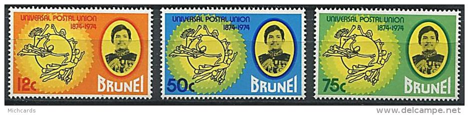 119 BRUNEI 1974 - UPU - Neuf Sans Charniere (Yvert 208/10) - Brunei (1984-...)