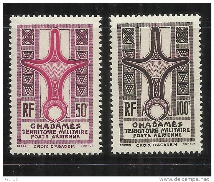 GHADAMES 1949 CROCE D'AGADEM CROIX POSTA AEREA AIRMAIL SERIE COMPLETA COMPLETE SET MNH - Unused Stamps