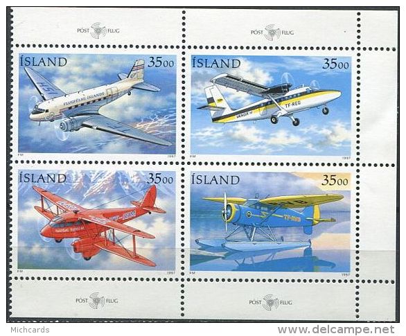 119 ISLAND 1997 - Avion - Neuf Sans Charniere (Yvert 817/20) - Neufs