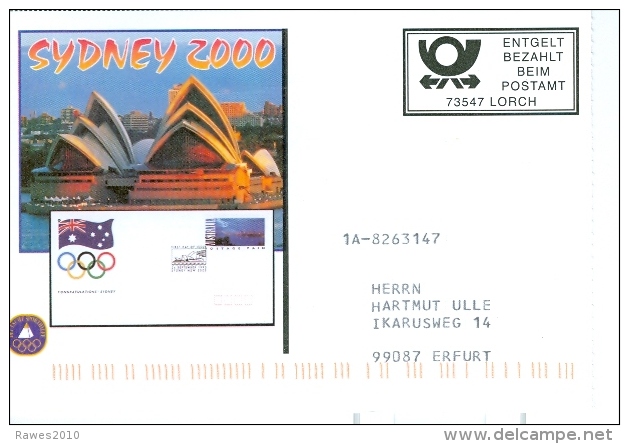 BRD Lorch Entg. Bez. Sieger Olympische Spiele Sydney 2000 Opernhaus - Verano 2000: Sydney