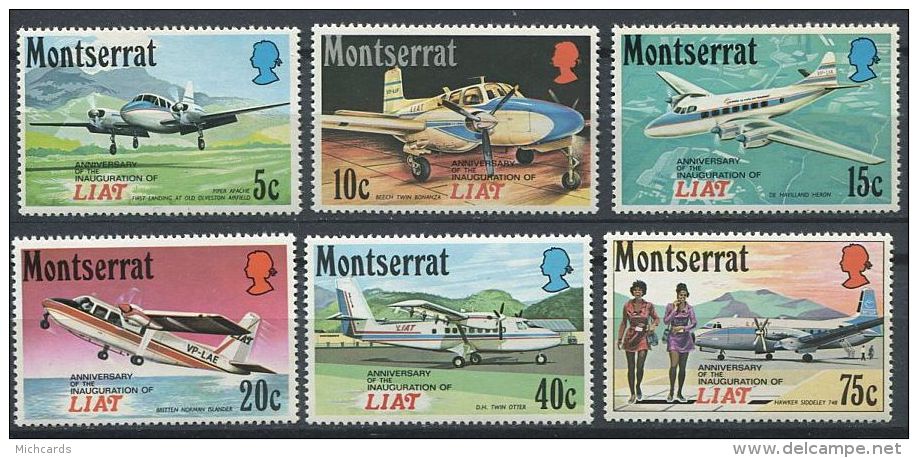 119 MONTSERRAT 1971 - Avion - Neuf Sans Charniere (Yvert 268/73) - Montserrat