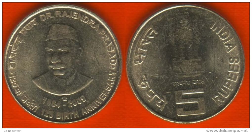 India 5 Rupees 2010 Km#new "Dr. Rajendra Prasad" - Inde