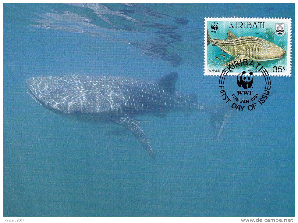 WWF - 105,34 - CM-MC - € 1,19 - 17-1-1991 - 35c - Whale Shark And Manta Ray - Kiribati 1108212 - Kiribati (1979-...)