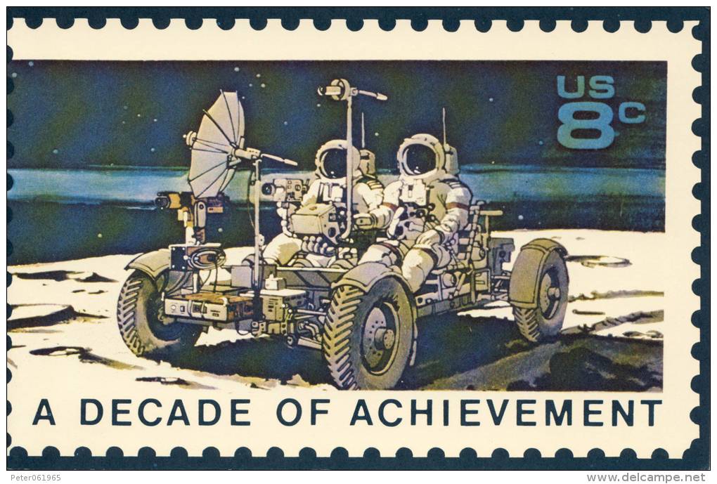 Card With Stamps Apollo 15 - USA 1971 - Cartes Souvenir