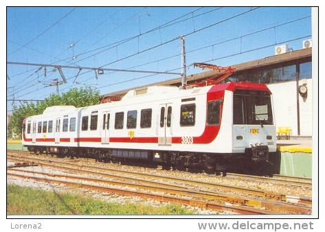 7f-440. Postal U.T. 3803. El Berrón. Asturias - Trains