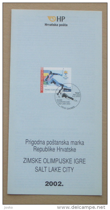 WINTER OLYMPIC GAMES SALT LAKE CITY 2002. - Croatia Post Official Postage Stamp Prospectus * Jeux Olympiques D´Hiver - Hiver 2002: Salt Lake City