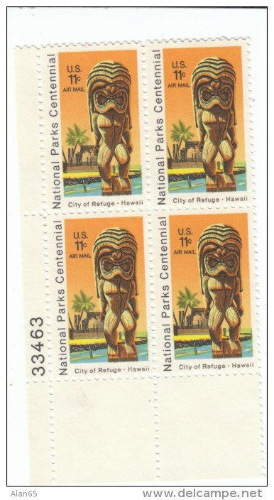 Plate # Block Sc#C49 &amp; #C84, B-52 W/F-104 Airplanes &amp; Hawaii National Park Air Mail US Postage Stamps - Numéros De Planches