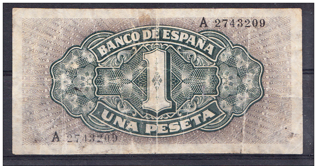 ESPAÑA 1940 1 PESETA.CARABELA STª MARIA. MBC+  SERIE A .RARO. B315 - 1-2 Pesetas