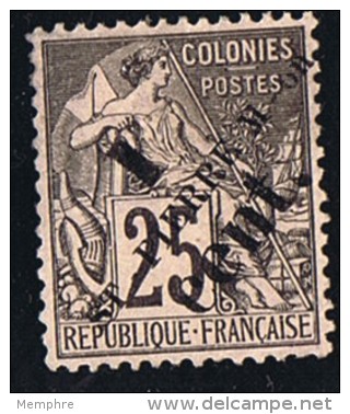 Alphée Dubois 25 Cent Surcharge  &laquo;St Pierre  M-on  1 Cent&raquo;   Yv 38 - Used Stamps