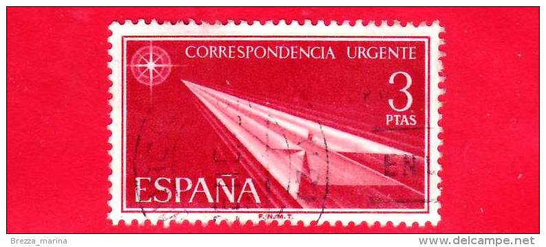 SPAGNA - USATO - 1965 - Espressi - Paper Arrow - Correspondencia Urgente - 3 - Correo Urgente