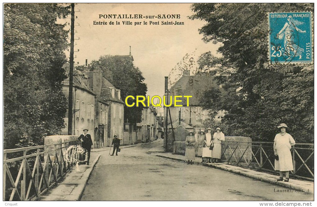 Cpa 21 Pontailler, Entrée De La Ville Par Le Pont St Jean - Autres & Non Classés