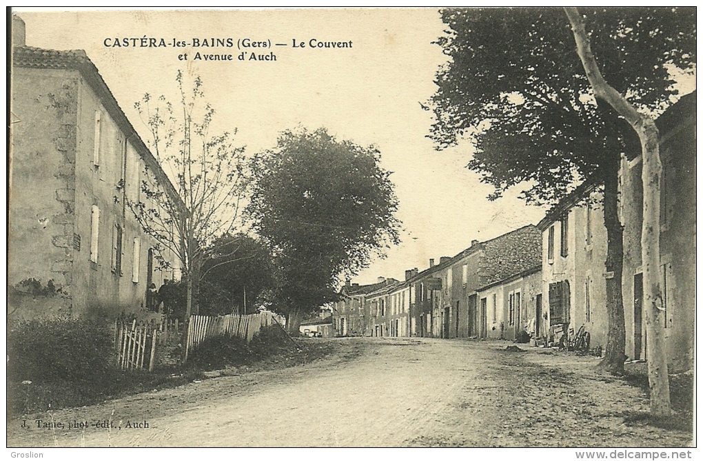 CASTERA-LES-BAINS  - LE COUVENT ET AVENUE D'AUCH - Castera