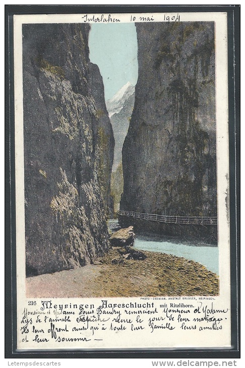 - REPRODUCTION SUISSE - Meyringen Aareschlucht - Meyrin