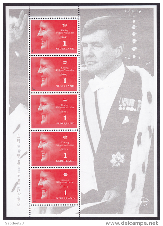 Holland Pays Bas Nederland 2013 Mnh Sheet Blok Vel Kroning Coronation King Koning Willem Alexander - Blocks & Sheetlets