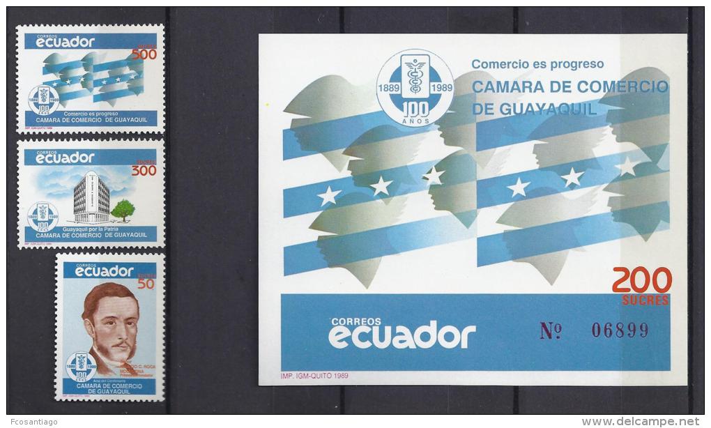 ECUADOR 1989 - Yvert #1177/79+H86 - MNH ** - Ecuador