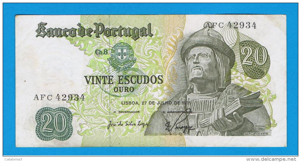 PORTUGAL -  20 Escudos 1971 Poco Circulado  P-173 - Portugal