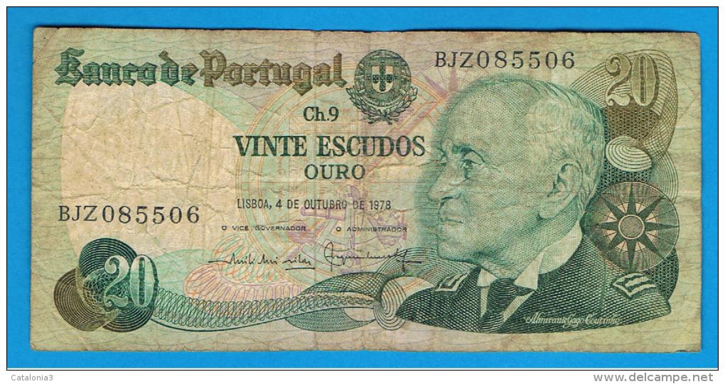 PORTUGAL -  20 Escudos 1978 Circulado    P-176 - Portugal