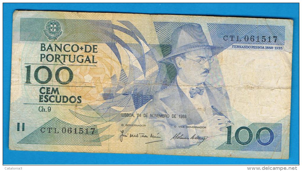 PORTUGAL -  100 Escudos 1988 Circulado  P-179 - Portugal