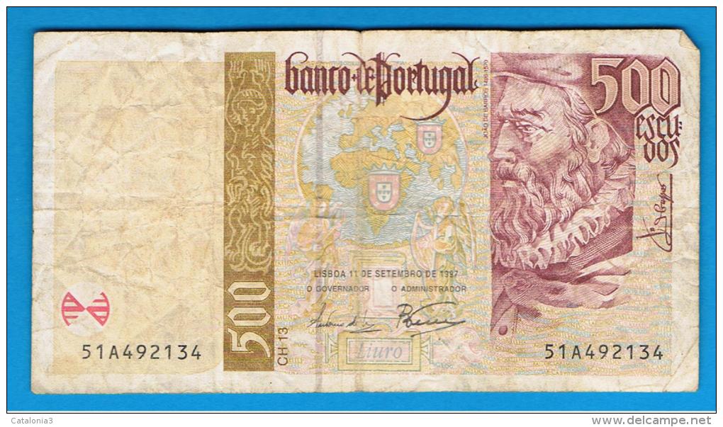 PORTUGAL -  500 Escudos 1997  Circulado  P-187 - Portugal