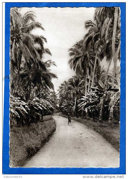 OCEANIE PAYSAGE SAMOAN MISSIONS MARISTES D' OCEANIE CARTE PHOTO SEPIA DENTELEE CLICHE UNIQUE - Samoa