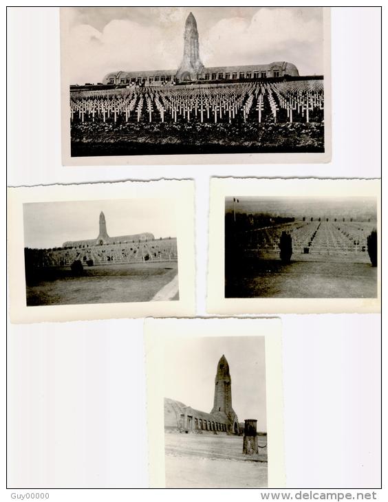 CP De Verdun + 3 Photos - Douaumont En 1951 - Oorlogsbegraafplaatsen