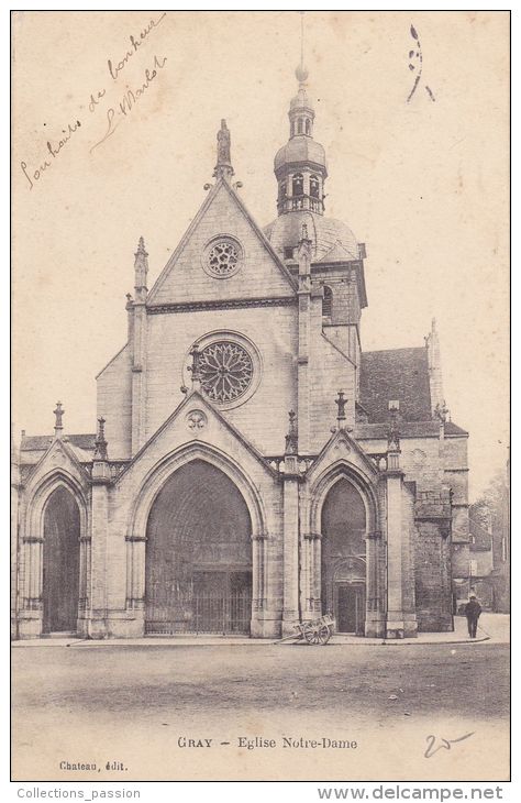 Cp , 70 , GRAY , Église Notre-Dame - Gray