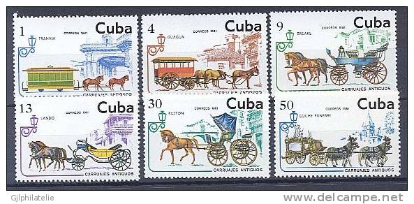 CUBA 2275/80 Voitures Hippomobiles - Neufs