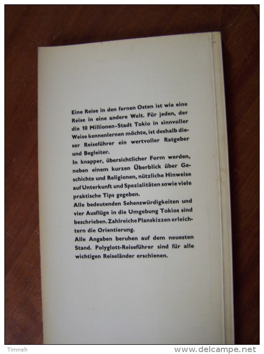 TOKIO REISEFÜHRER POLYGLOTT 1964 + 1 Blatt PLAN XVIII OLYMPISCHE SPIELE 63 Pages - Asien Und Nahost